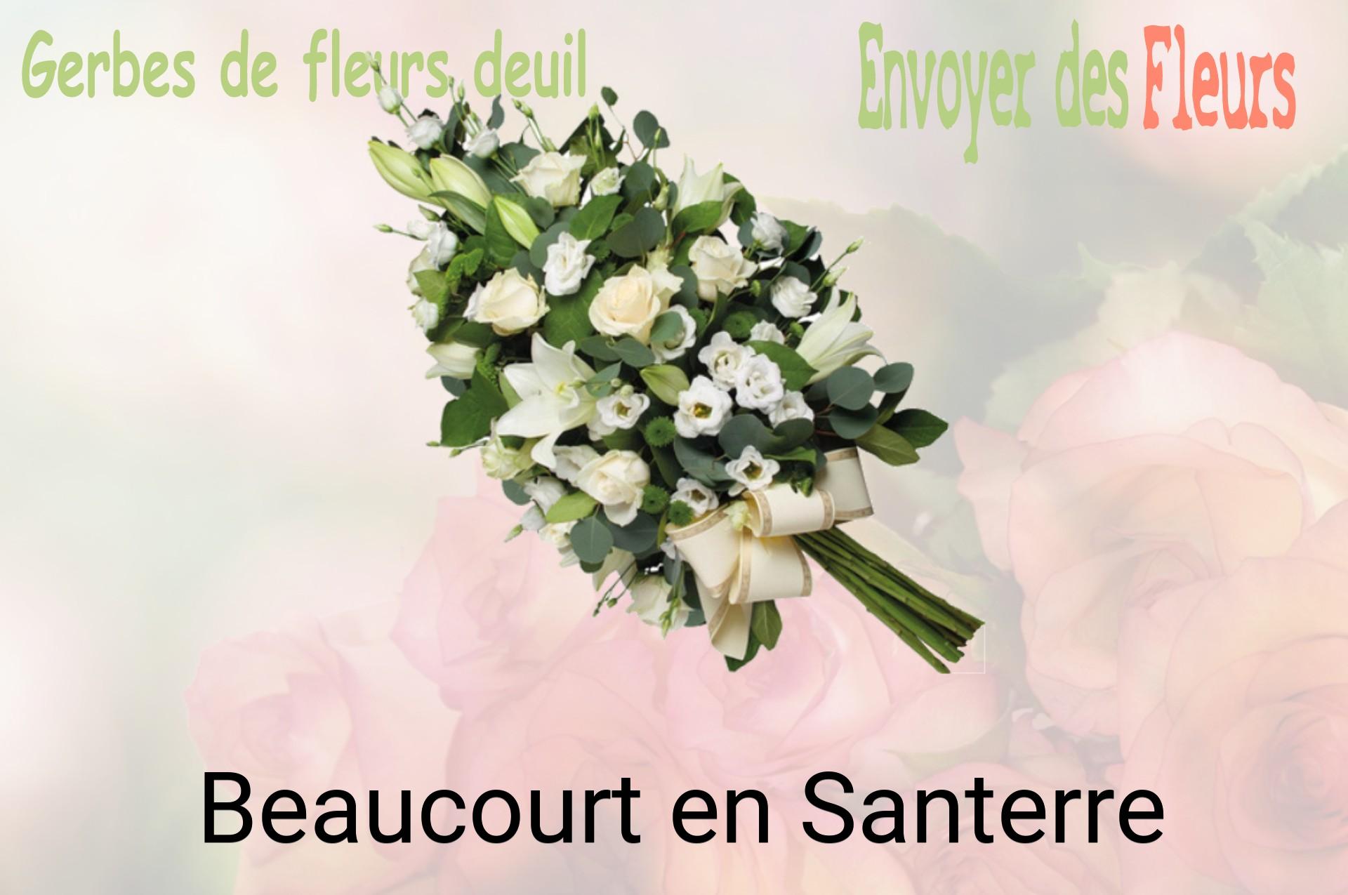 Gerbe de fleurs de deuil livrée à Beaucourt-en-Santerre